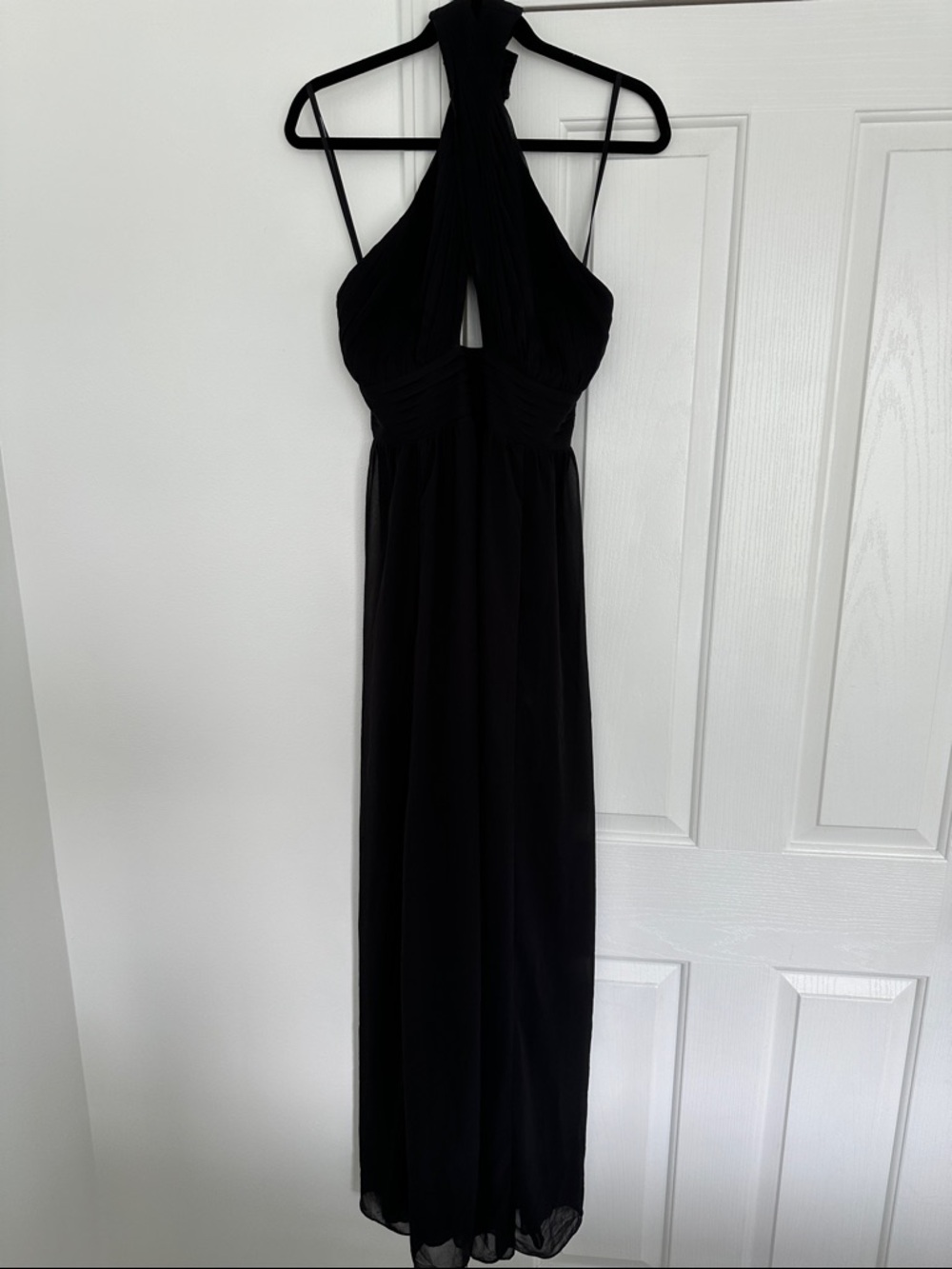 Black Halter Maxi Dress - Elegant Evening Gown - ark & co